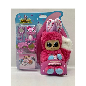 Bush baby world, плюш, 17 см,пушастик Иви с питомцем , аксессуарами Т16323--