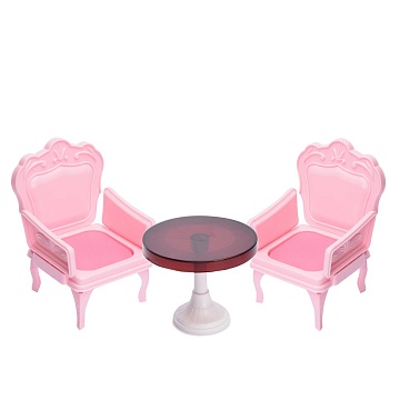 Кресла со столиком для куклы, розовые ОГ1394