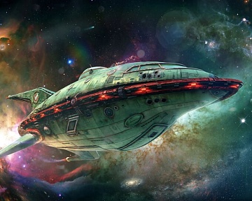 Картина по номерам на холсте Planet Express Ship. Futurama, 40см*50см