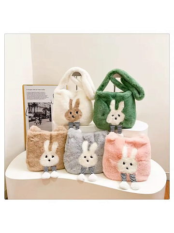 Сумка пушистая Кролик (длинный ремешок) 