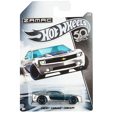 HOT WHEELS Юбилейные тематические машинки Chevy Camaro Concept 2/8 FRN25