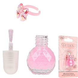 Lukky Diamond Confetti лак для ногтей с колечком (фуксия) Т26462