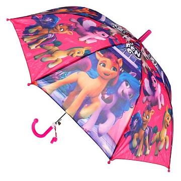 Зонт детский "Мой маленький пони" 45см, ткань, полуавтомат 329181