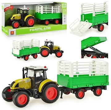 Трактор с прицепом инерц. свет. звук 1:16 WY900H