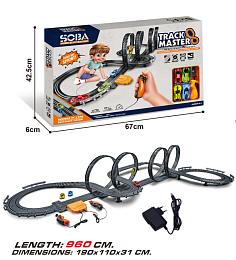 Автотрек 960см с 4 машинками 1:64 A64-9B