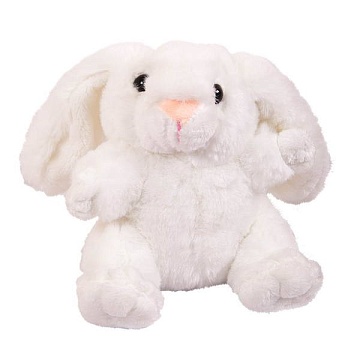 Кролик белый, 17см M2066