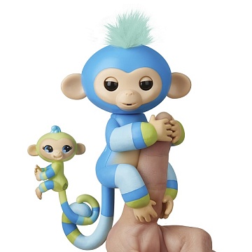 Fingerlings Интерактивная обезьянка Билли с малышом, 12 см 3541