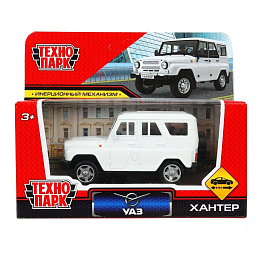 Машина металл UAZ ХАНТЕР длина 10,5 см, инерция, белый, кор 392081