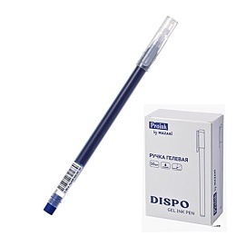 Ручка гелевая DISPO, СИНЯЯ, игольчатый пишущий узел 0.5 мм P-101-3