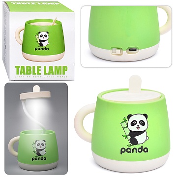 Ночник детский "Кружка. Панда" зеленый 357G