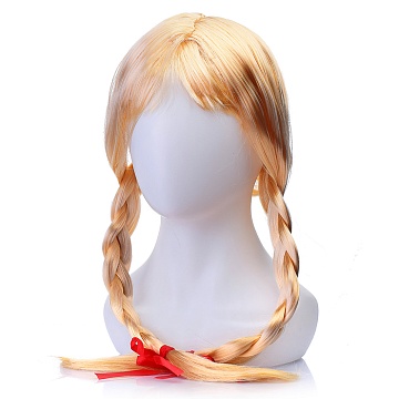 Парик карнавальный (двойные косички , золотисто-желтые) S1525