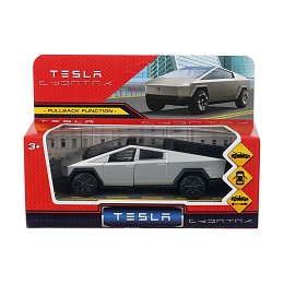 Машина металл tesla cybertruck 13,7см, дв,инер, серебристый 401723