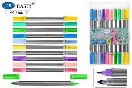 Набор фломастеров двусторонние: 