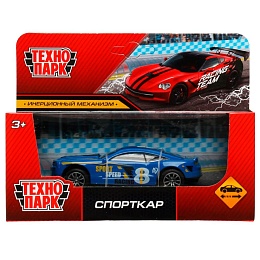 Машина металл СПОРТКАР Синий, 10 см, инерция, кор  336117