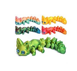 Котик 3д очень маленький с хвостом и глазами игрушка 12см в асс. 00-6489