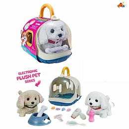 Игровой набор Plushpet собака в сумочке с аксессуарами, звук Т25263 