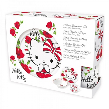 Набор керамической посуды в подарочной упаковке Snack Set Hello Kitty Poema (3 шт.)