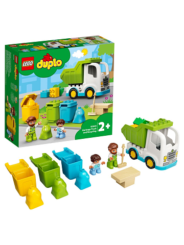 Lego Duplo Мусоровоз и контейнеры для раздельного сбора мусора 10945 Лего Дупло