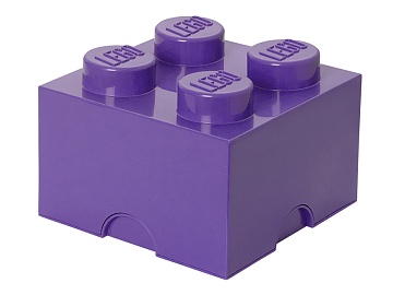 Пластиковый кубик LEGO для хранения 4, лиловый 4003