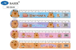 Линейка пластиковая КАПИБАРА, 15 см KD-58-04