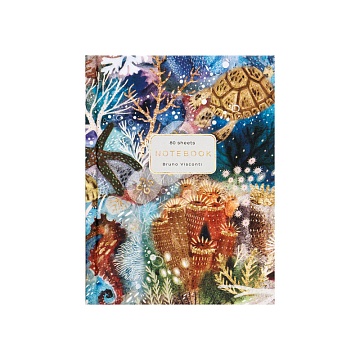 БЛОКНОТ-ПРЕСТИЖ  А6. 80 Л. "FAUNA.ФАНТАЗИЯ.КОРАЛЛЫ" 3-80-005/51