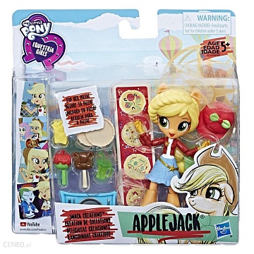 MY LITTLE PONY Equestria Girls  Applejack Snack Creations мини-кукла с акс E2235 B4909
