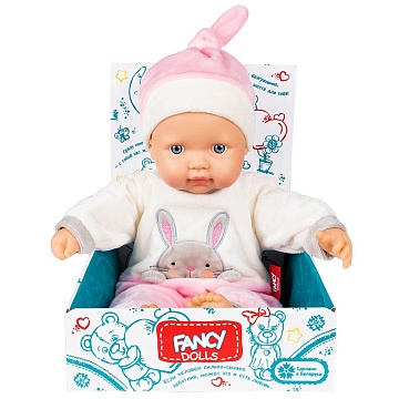 Пупс в комбинезоне Зайка, мягкое тело KUKL9