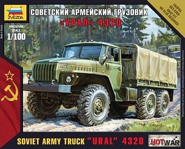 7417 Советский армейский грузовик "Урал 4320" 1/100