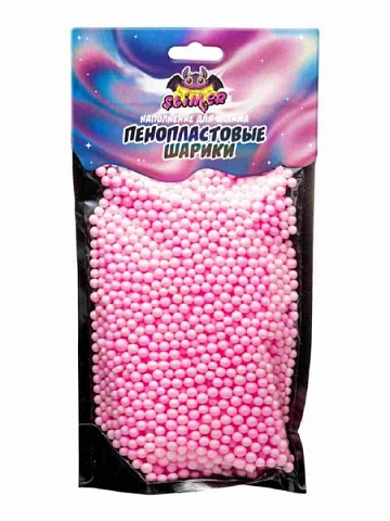 Наполнение для слайма "Пенопластовые шарики" 4мм Розовый, пастель ТМ "Slimer" SSS30-12