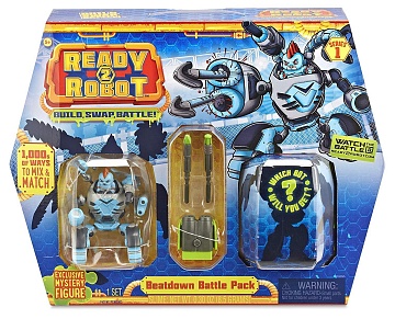Игрушка Ready2Robot Две капсулы и оружие Beatdown Battle Pack  Thermo 1 волна 553878