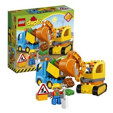 Lego Duplo Грузовик и гусеничный экскаватор 10812 Лего Дупло