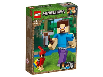 Lego Minecraft Большие фигурки Minecraft: Стив с попугаем 21148 Лего Майнкрафт