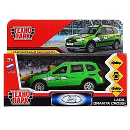 Машина металл LADA GRANTA CROSS СПОРТ 12 см, двер, баг, инерц, зеленый 299801