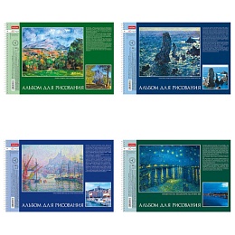 АЛЬБОМ для рисования 40л А4ф  на спирали -Живопись и мир- 079778