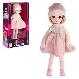 Кукла Alisa Kawaii с длинными светлыми волосами, в шапке, 30,5см Т24345