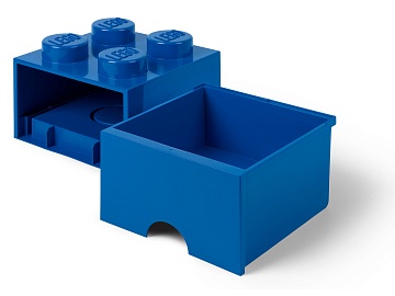 Пластиковый кубик LEGO для хранения 4, с ящиками, синий 4005