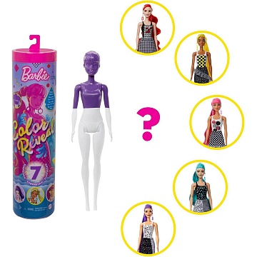 Barbie® Кукла-сюрприз Волна 2 с фиолетовой куклой и  сюрпризами внутри GTR94