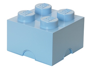 Пластиковый кубик LEGO для хранения 4, голубой 4003