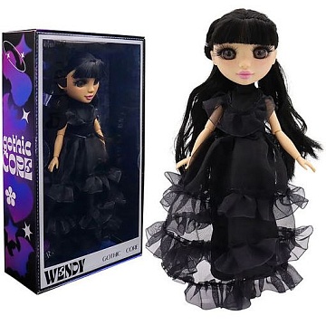 Модная кукла коллекция Glam Core, Венди Gothic Core, в черном платье, 27см GC2508