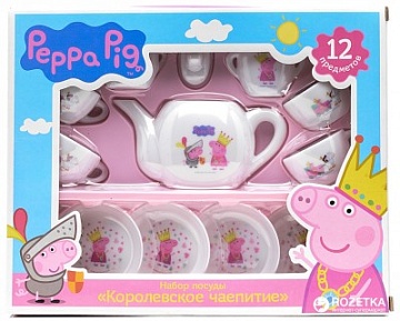 Peppa Pig. Набор посуды "Королевское Чаепитие" 12пр. 29699
