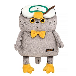 Кот-подушка в маске для сна 