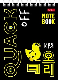Блокнот 40л А6ф клетка Обл. мел.картон УФ-лак на гребне серия -Утиные истории 080471