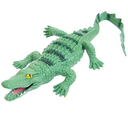 Крокодил (зеленый), эластичный из термопластичной резины, в пакете PT-01742
