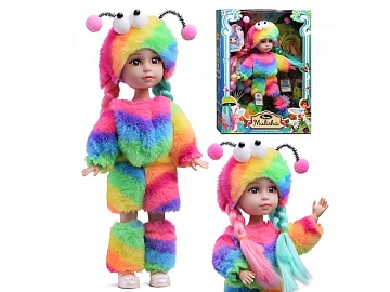 Кукла "Рита" в костюме радужного монтрика QJ183